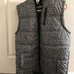 Sleeveless black and gray jacket